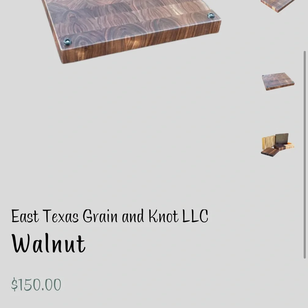 Grain & Knot Wood Butcher Block $150 Retail New with tags